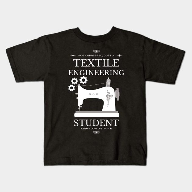 Textile Engineering - Black Version - Engineers Kids T-Shirt by Millusti